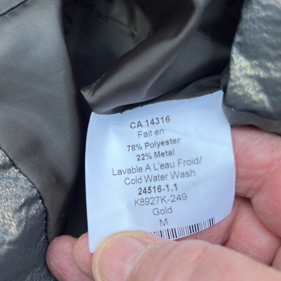 Click Collection Gold Metallic Jacket, Size M NWOT MAKE AN OFFER!!! - Picture 8 of 8